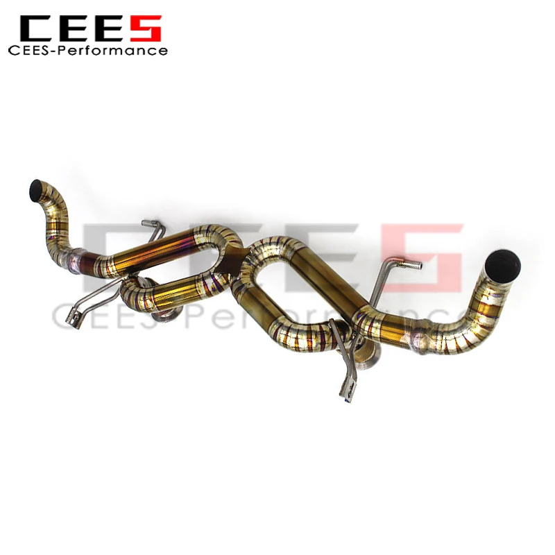 

cees Exhaust System for Audi R8 V10 5.2 2020-2023 Upgrade Golden Catback Straight Pipes Axle Back Exhaust
