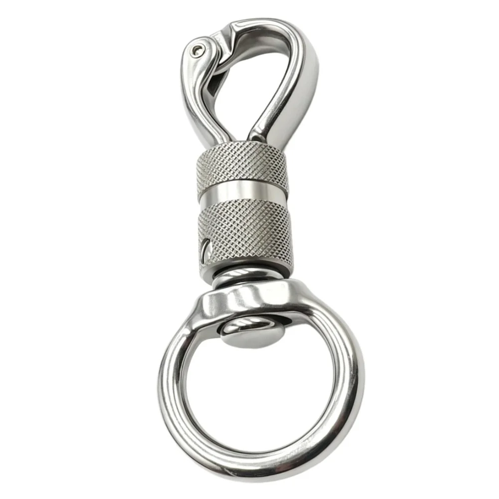 Swivel Snap Hook for Horse Leash Made from Polished Stainless Steel to Support Long Term Use in Humid Outdoor and Stable Areas