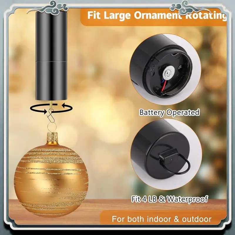 Durable 5 Pcs Ornament Spinner Rotator Battery Operated Wind Spinner Motor Disco Ball Motor With 5 Wind Spinner Swivel Hooks