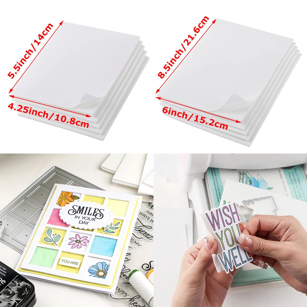 

10pcs/set Double Sided Adhesive Foam Sheets DIY Scrapbooking Shaker Card Album Decoration Adding Dimension Craft 2mm Thickness