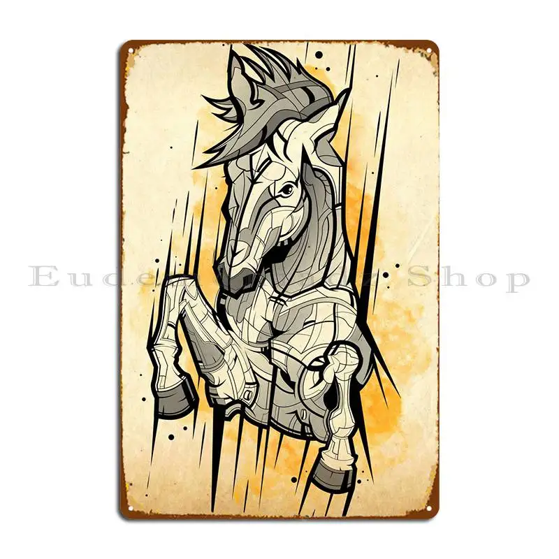 Stomping Horse Metal Plaque Poster Living Room Club Club Bar Pub Designing Tin Sign Poster