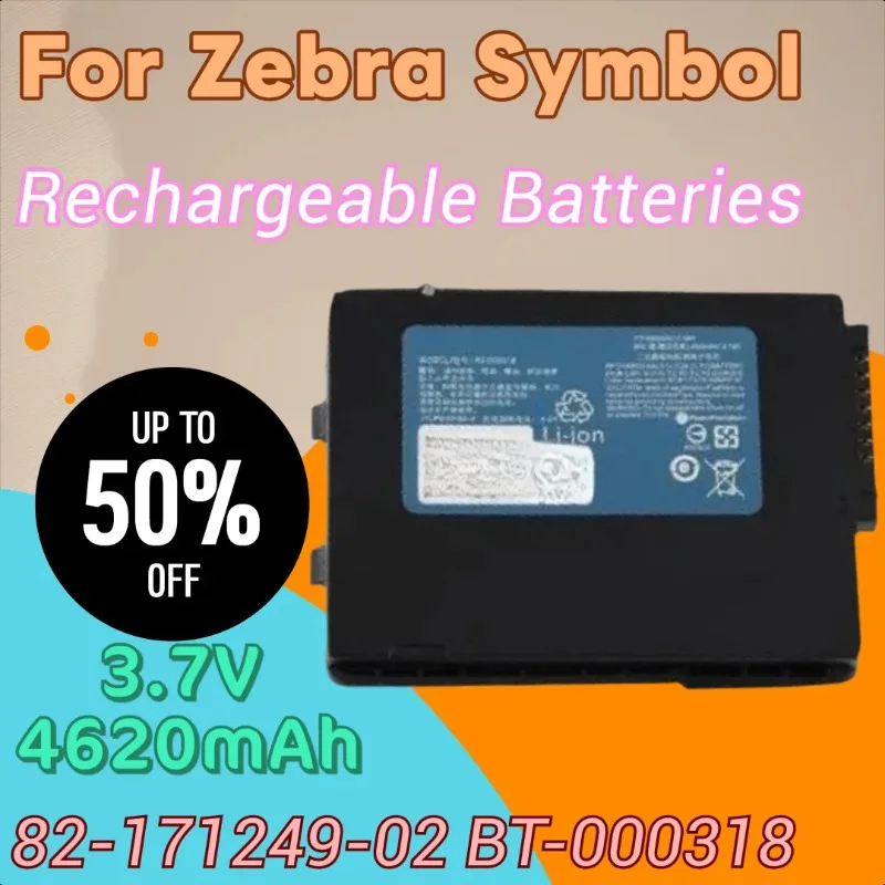 

100% New High Quality 3.7V 4620mAh 82-171249-02 BT-000318 Scanner Battery for Zebra Symbol TC75 TC77 TC70 TC72 TC700H Scanner