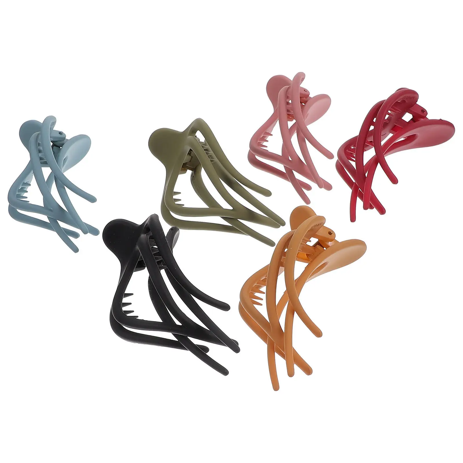 6pcs Matte Flat Hair Clips for Women – Large Claw Clamps, French Style Hairpins for Thick or Thin Hair