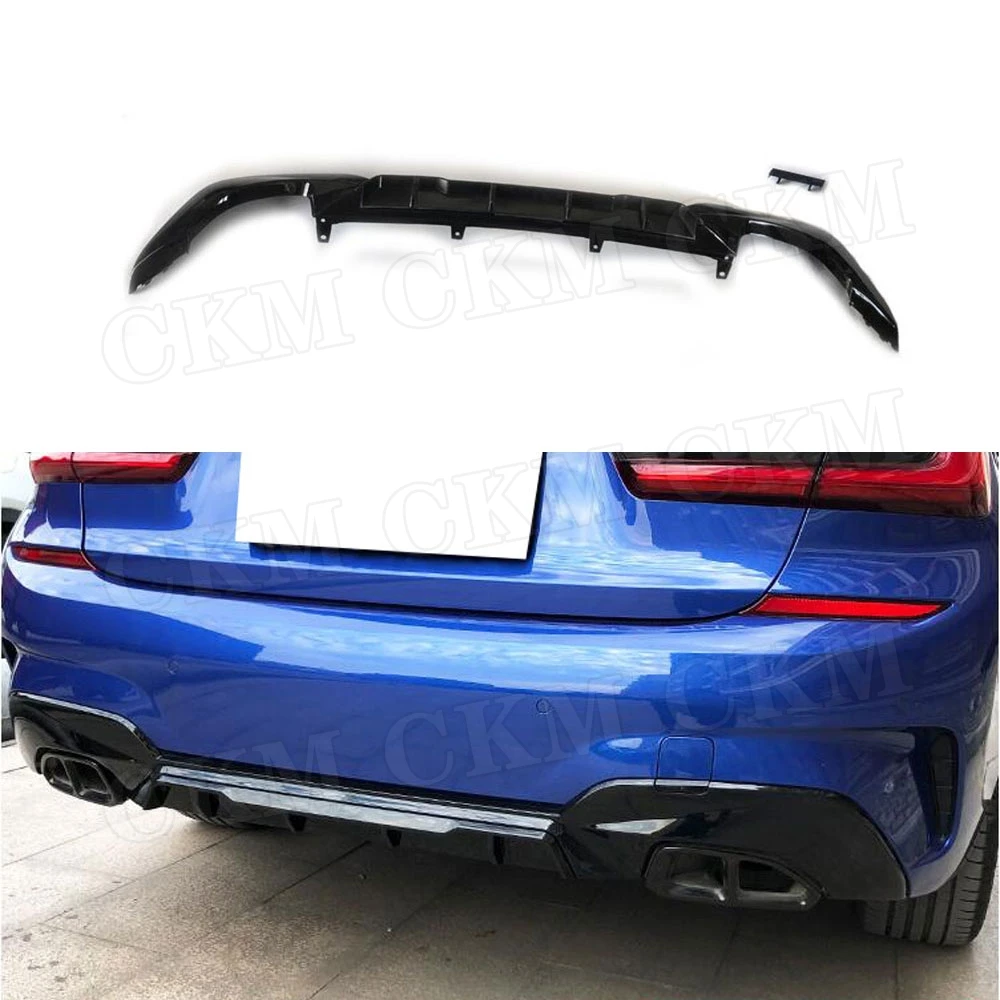 

PP Rear Bumper Lip Diffuser For BMW 3 Series G20 G28 M Sport 2019 2020 Car Black Rear Diffsuer Accessories Bodykits