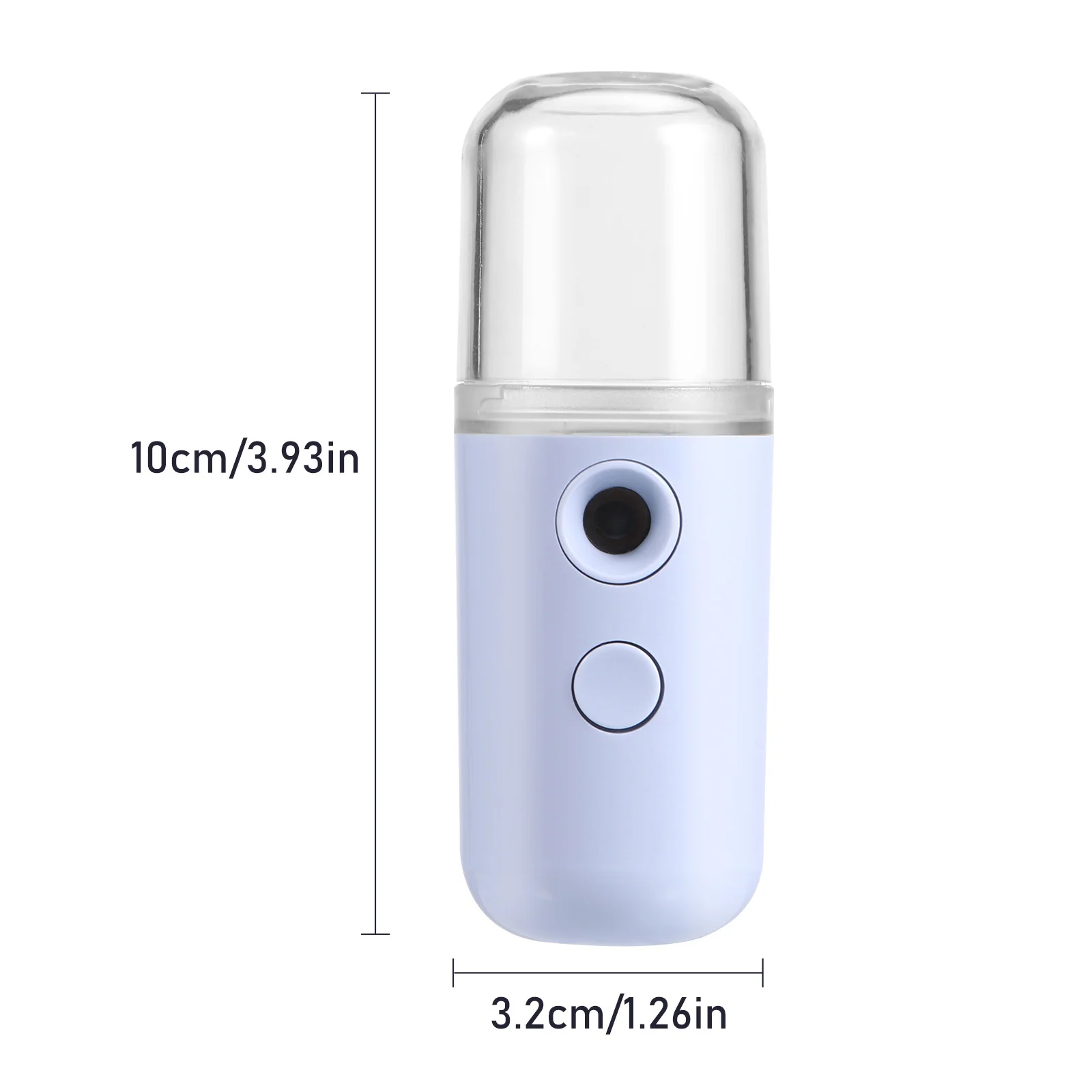 2pcs 페이셜 미스트 스프레이어 Usb 충전식 미니 가습기 피부 수분을위한 휴대용 나노 스프레이 경량 공기 가습기