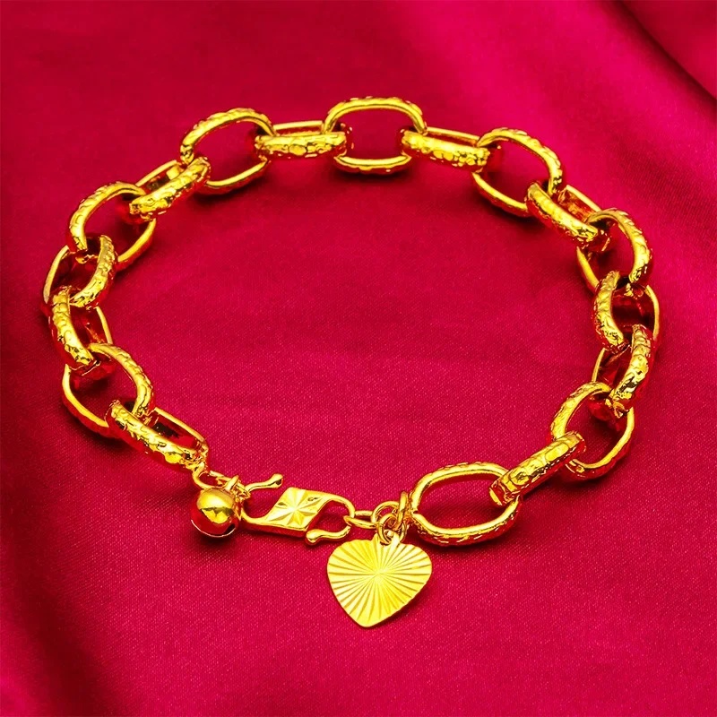 NovaGlod 24K gold ring bracelet AU999 full gold, three-dimensional ring layered in series, mirror polished and shining, daily we