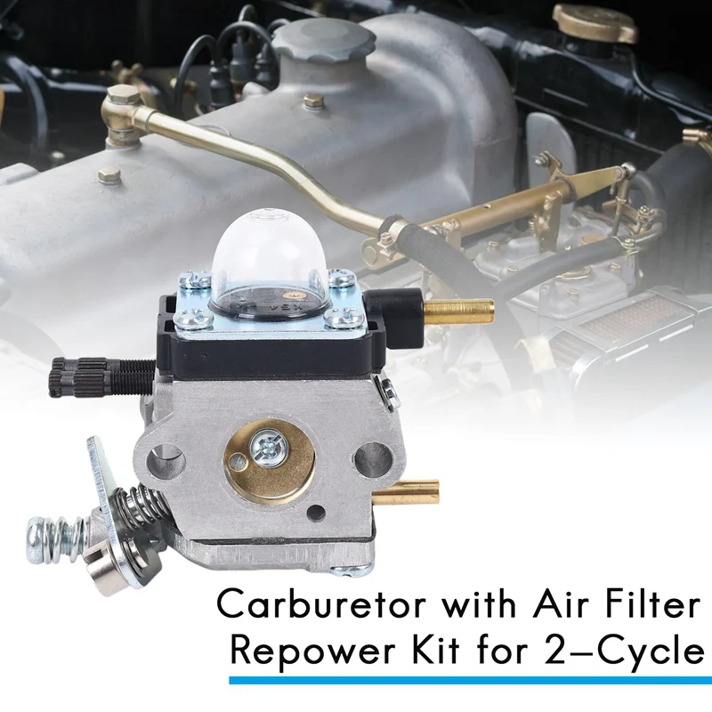 Carburetor with Air Filter Repower Kit for 2-Cycle Mantis 7222 7222E 7222M 7225 7230 7234 7240 7920 7924 Tiller/Cultivator