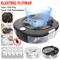 USB Electric Fly Trap Super Quiet Automatic Catcher With Bait Gnat Flying Insect Trap Automatic Flycatcher for Home Kitchen