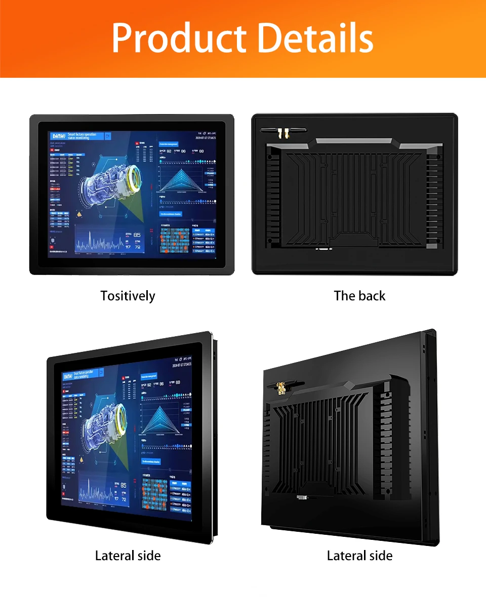 15 Zoll Industrie-Touchpanel-PC IP65 Wasserdicht I5-6200U 8 + 128G Win11 Berührbarer Computer Eingebetteter Touchscreen – Detail 7