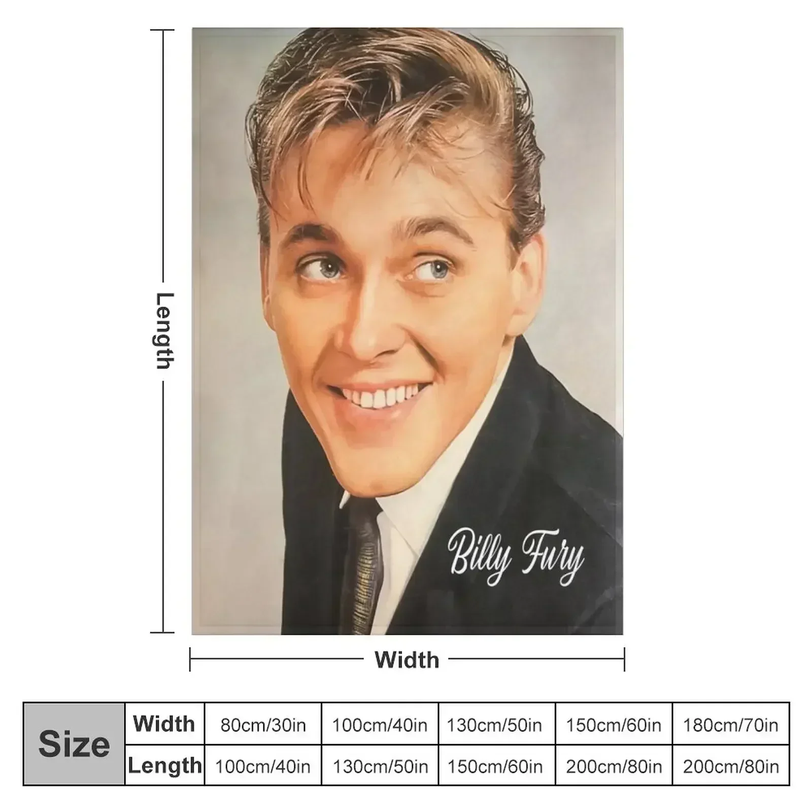 Billy Fury Throw Blanket Decorative Sofa Hair Bed warm winter Soft Sofa Blankets