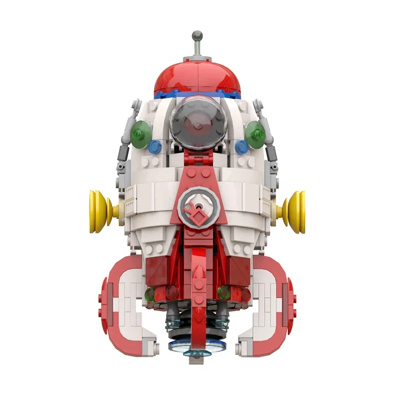 

MOC Dolphin Rocket Ship Building Toy - DIY Cute Alien Planet Adventure Building Block Kit Assembly Bricks Model Kids Adult
