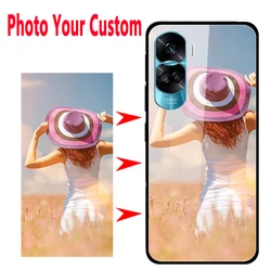 Customized DIY Tempered Glass Cases For Huawei Honor 90 Lite X8 X9A X7 X6 50 PRO SE Lite 30S P20 P30 P40 Lite Pro 9 10i Nova9SE