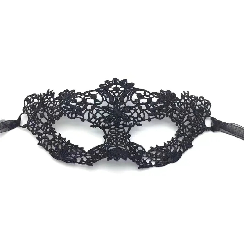 Halloween Sexy lace mask hollowed out eye mask with six petals Halloween makeup ball party supplies