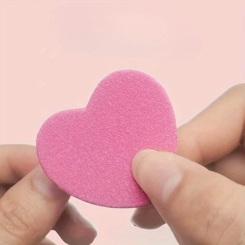 12 Sets Manicure Kit Nail Care Set: Mini File, Heart Sponge and Crystal Stick, Perfect for Polishing Jewelry and DIY Manicure