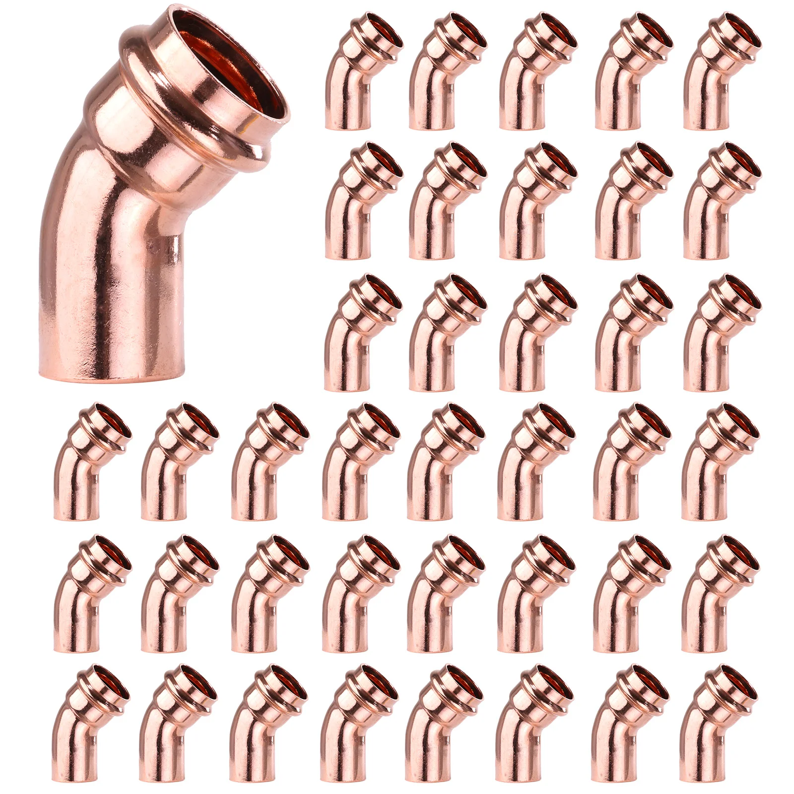 

Медные трубчатые фитинги V-образной формы, герметичные медные сантехнические фитинги, многофункциональные аксессуары для домашней сантехники