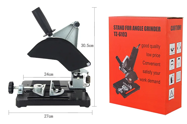 مطحنة زاوية جديدة احترافية ومتينة مع غطاء واقي 100-150 قاعدة من الحديد الزهر #4