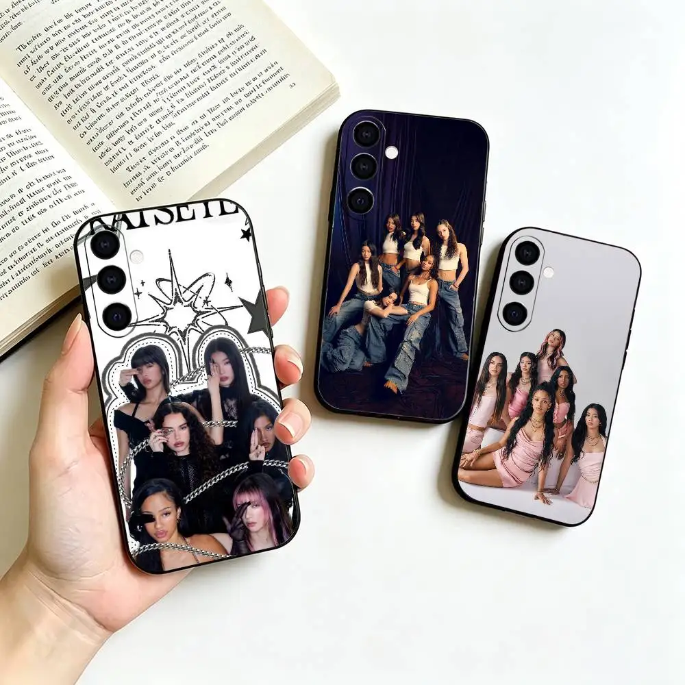 K-pop-K-KATSEYE-s Phone Case For Samsung Galaxy A73, A72,A70,A53,A52,A51,Soft Silicone Black Cover