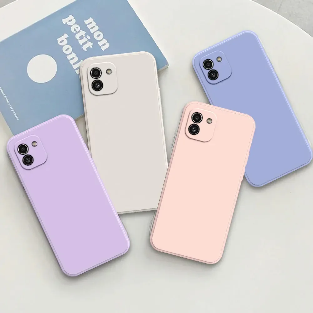 For Samsung A03 Shockproof Case For Samsung Galaxy A03 Core Phone Cases Candy Silicone Soft Back Cover For Samsung A03S Fundas