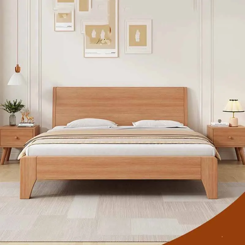 

High End Kawaii Double Bed Bedroom Waterproof European Wooden Luxury Beds Twin Headboard Modern Camas De Dormitorio Furniture