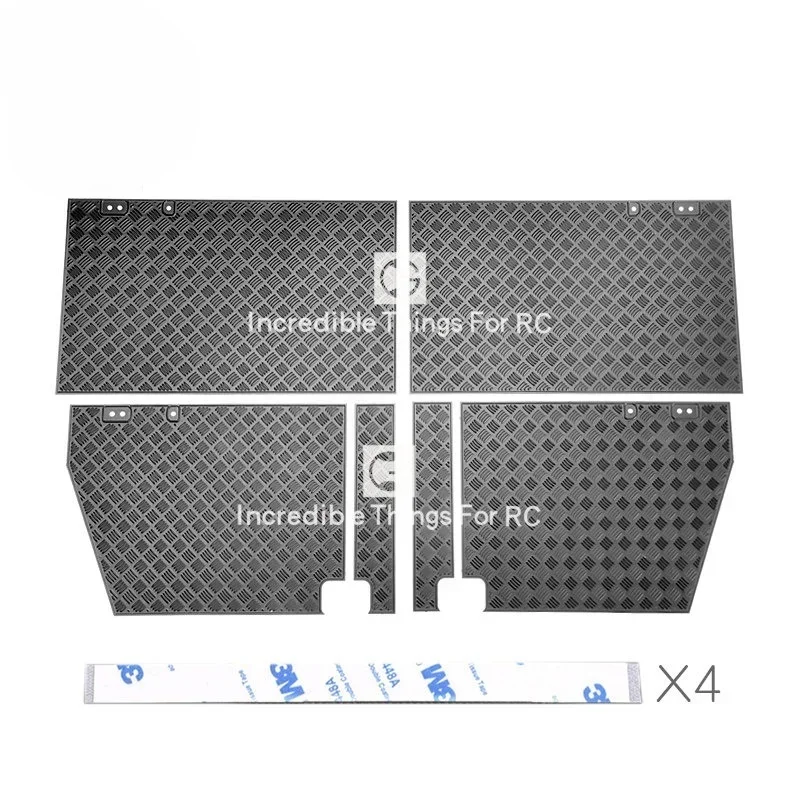 For Trx4 Metal Skid Rc Car Luggage Rack Side Door Sunroof Trim Guard 1/10 Trx-4 Defender Parts