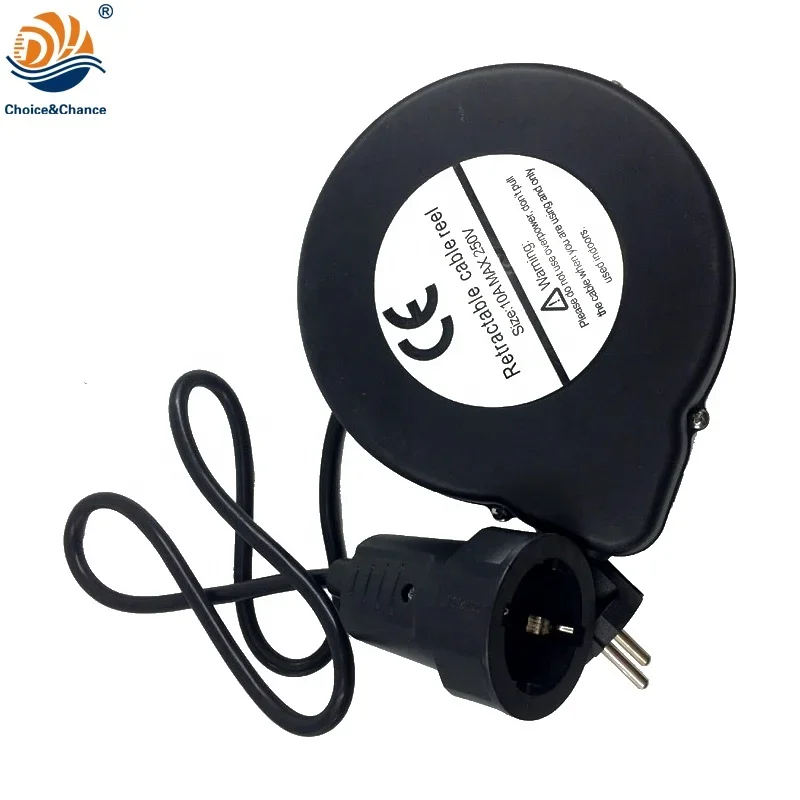 Imagem -03 - Carretel de Cabo Retrátil Automático com eu Plug Macho e Fêmea Plug 3c x 1.0 mm M24.5m