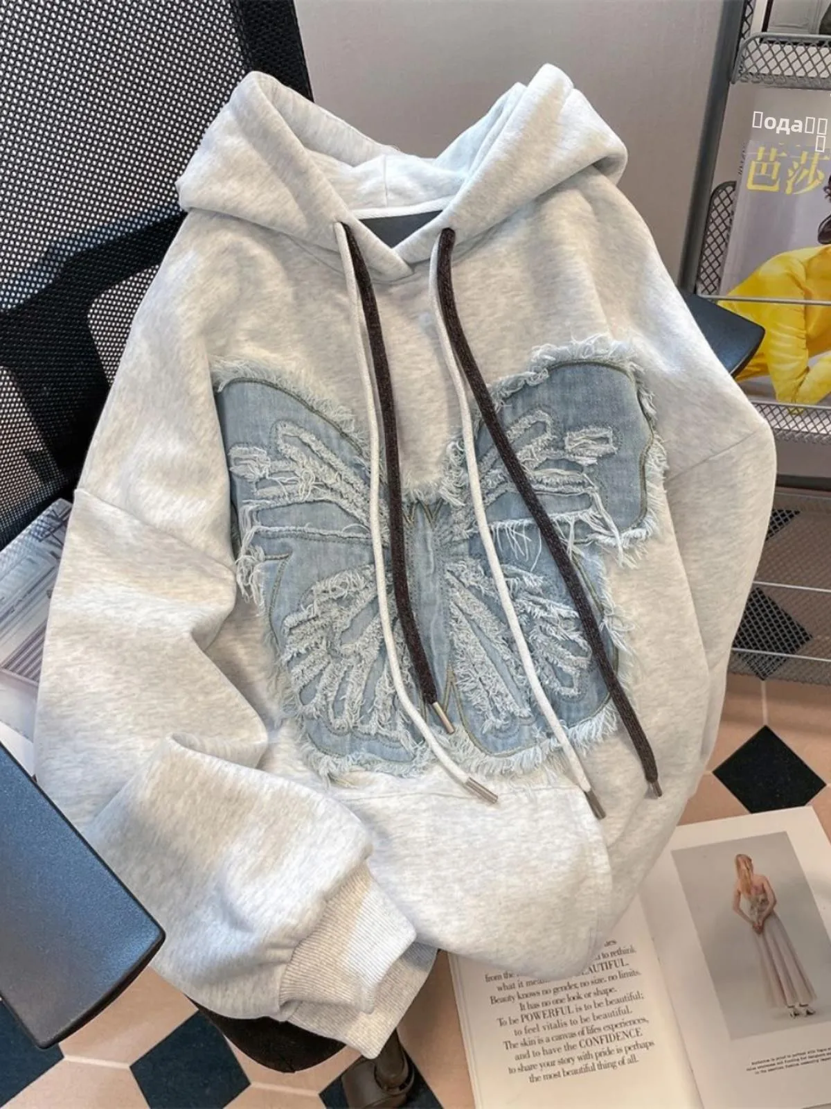 

Мужская толстовка оверсайз в американском ретро-стиле, очень большая, 300 Pou, осенне-зимняя, утепленная флисовая куртка, модная уличная одежда