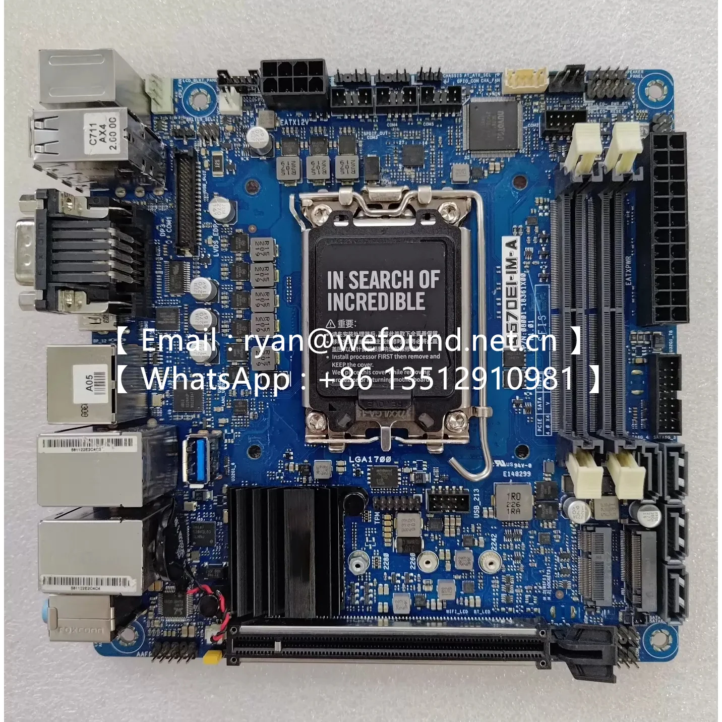 Lga1700 Itx Motherboard Ddr5 - Płyta główna przemysłowa Mini-ITX Q670EI-IM-A, gniazdo