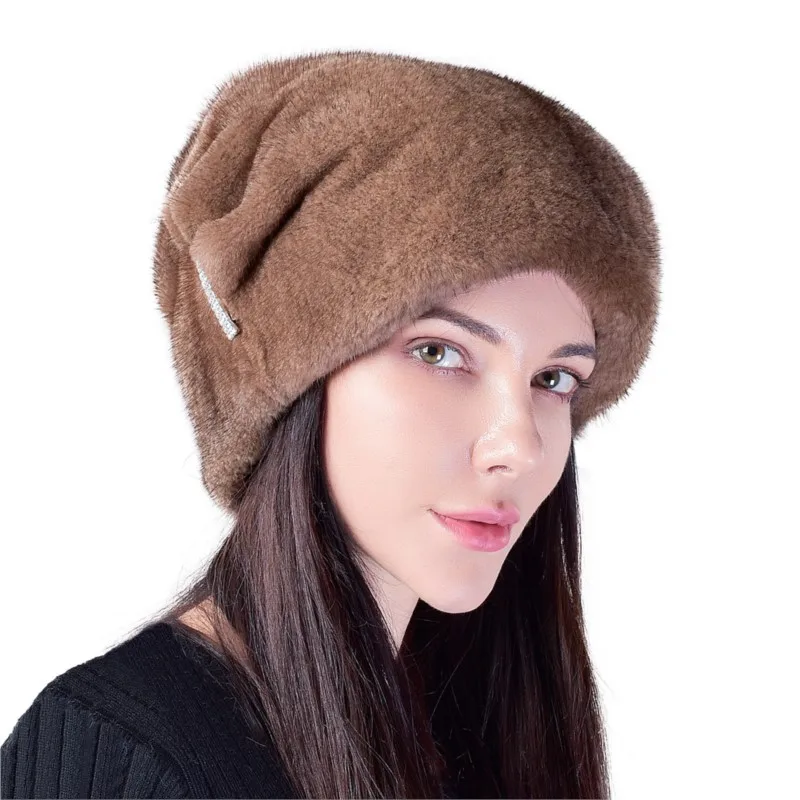 Leather hats children's whole ear-protecting casual thick and warm fur pile