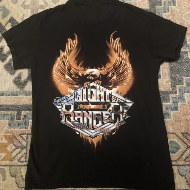 Rare Night Ranger Band Tour Black Heavy Cotton Size S-4XL Shirt PP499