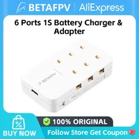 BETAFPV 6 Ports 1S Battery Charger Adapter For FPV Racing Drone Battery Accessories Fast Charing Adapter For Whoop Quadcopter