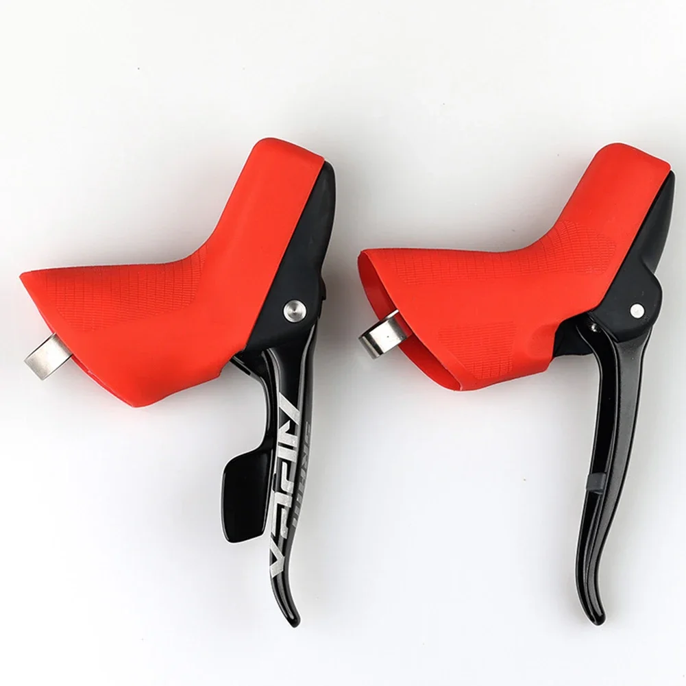 Cycling Parts Gear Shift Covers 1 Pair Bicycle Components Black Good Elasticity Red SR AM Apex/Rival/Force/RED