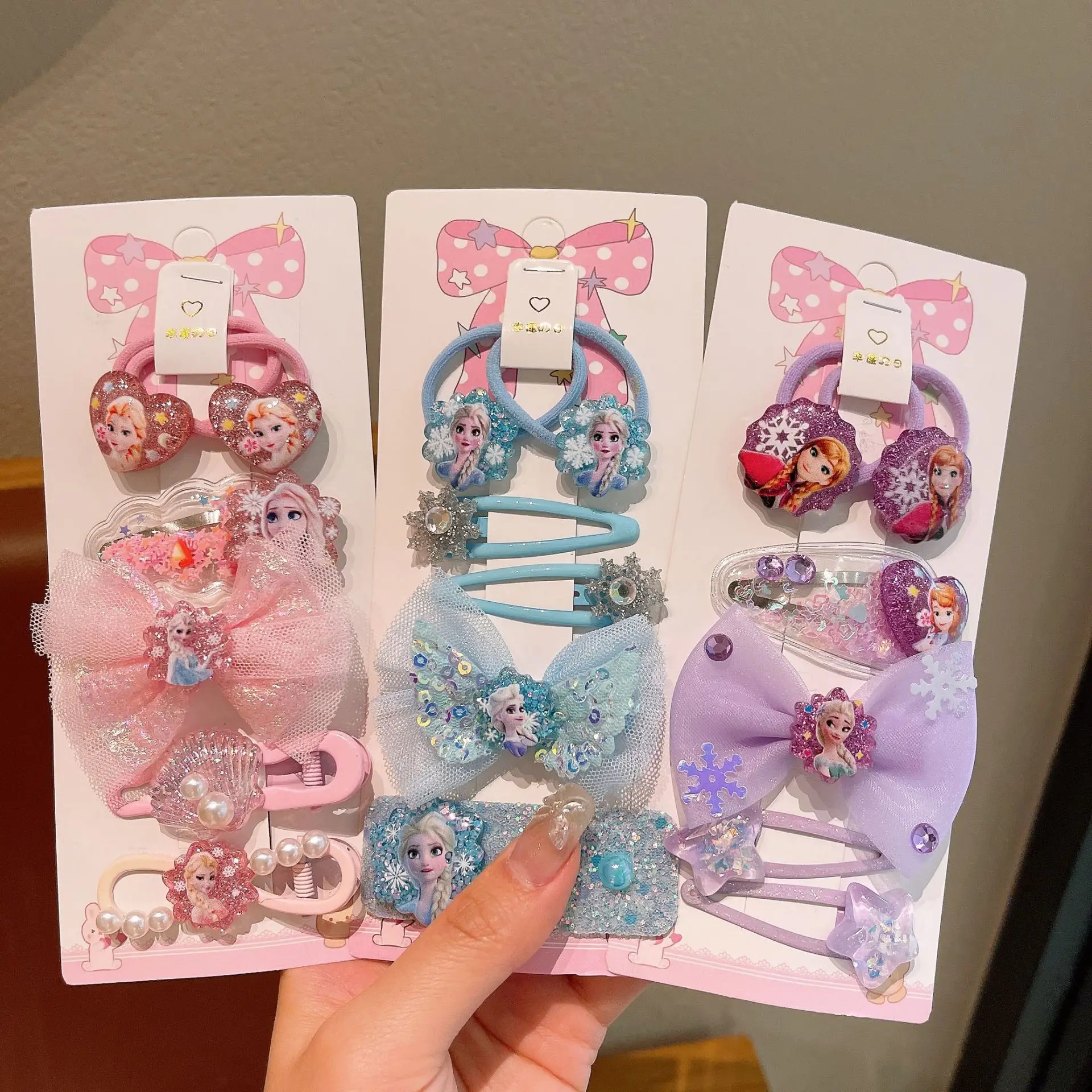 

Kawaii Disney Princess Elsa Hair Clips For Kids Side Bang Clips Frozen-Themed Hair Accessories Cute Gifts For Children