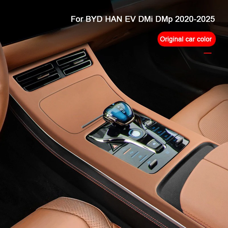 

Leather Interior Overlays For BYD Han EV Dmi Dmp 2020-2025 On Center Console Gear Shift, Air Outlet,Windows Button,Water Cup Pad