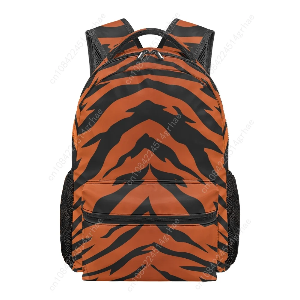 Tiger Printed All-over Print Student Backpack Custom Casual Suitable for Travel and Camping Lightweight, and Easy To Clean
