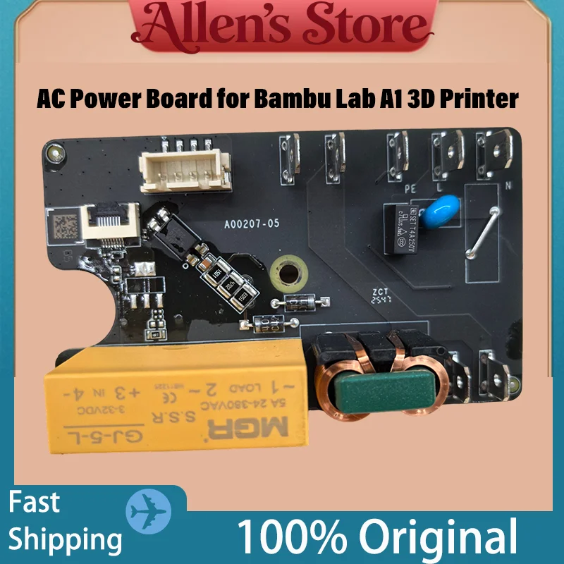 AC Board Heatbed Power Supply Module For Bambu Lab A1 3D Printer AC Power Board Replacement Spare Parts.