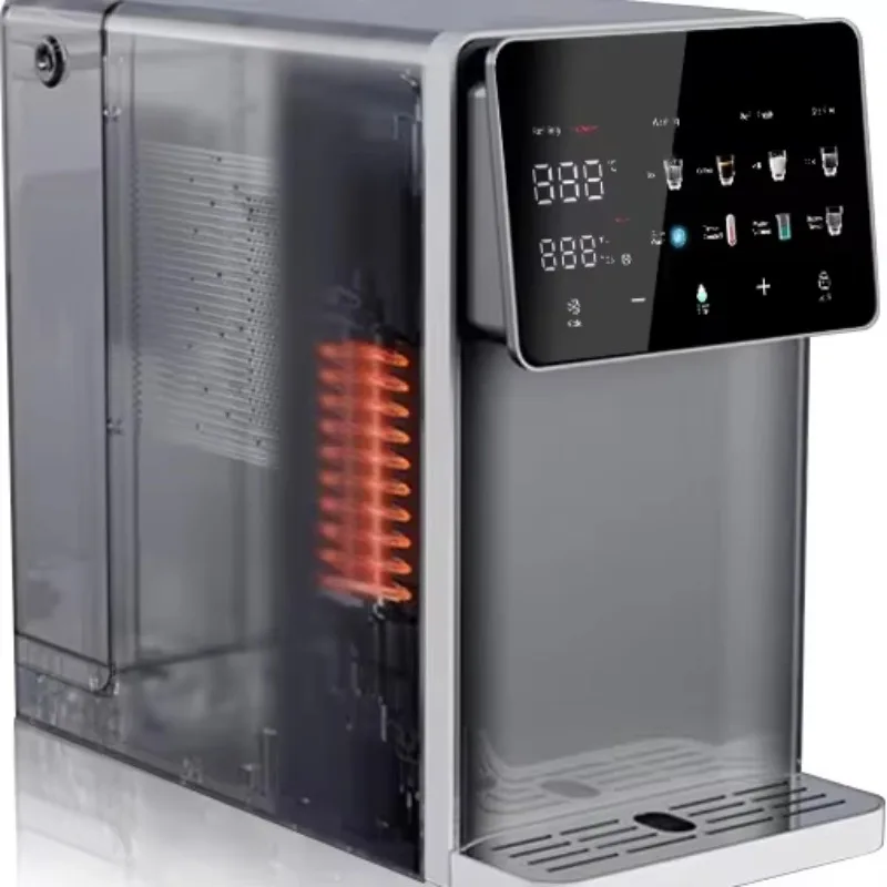 Desktop Reverse Osmosis Water Purification System, Touch Screen Refrigeration and Heating Drinking Water Dispenser