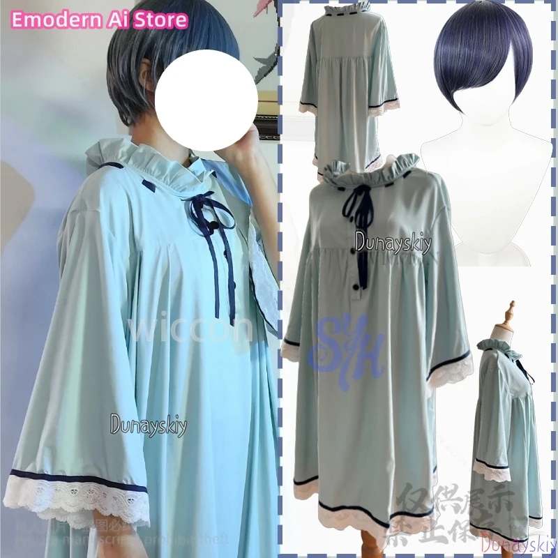 

Ciel Black Buutler Cosplay Anime Japanese Kawaii Girls Boys Lovely Pajamas Blue Dress Goth Lolita Uniform Halloween Christmas