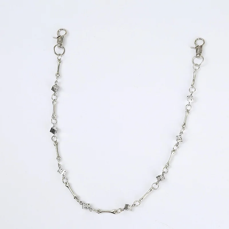 فاسق الصخرة الهيب هوب للجنسين الكلب العظام النرد السراويل سلسلة ، الرجال النساء الجينز الخصر المجوهرات ، متعدد الطبقات المحفظة سلاسل المفاتيح سحر الإكسسوارات #6