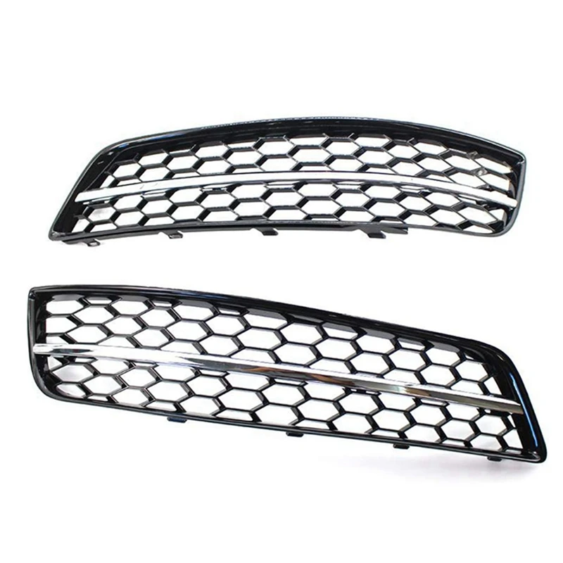 Car Front Bumper Fog Light Mesh Grille For  A3 8P 2009-2013 Fog Lamp Honeycomb Cover 8P0807681 8P0807682D