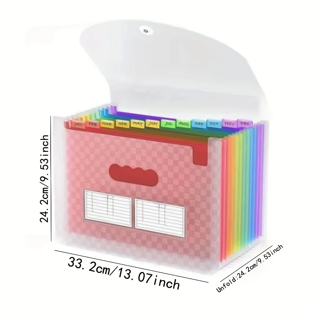 Cartella portadocumenti espandibile a 25 tasche, organizer multiuso per documenti/ricevute, forniture per ufficio/scuola/casa (uso artistico e ufficio)