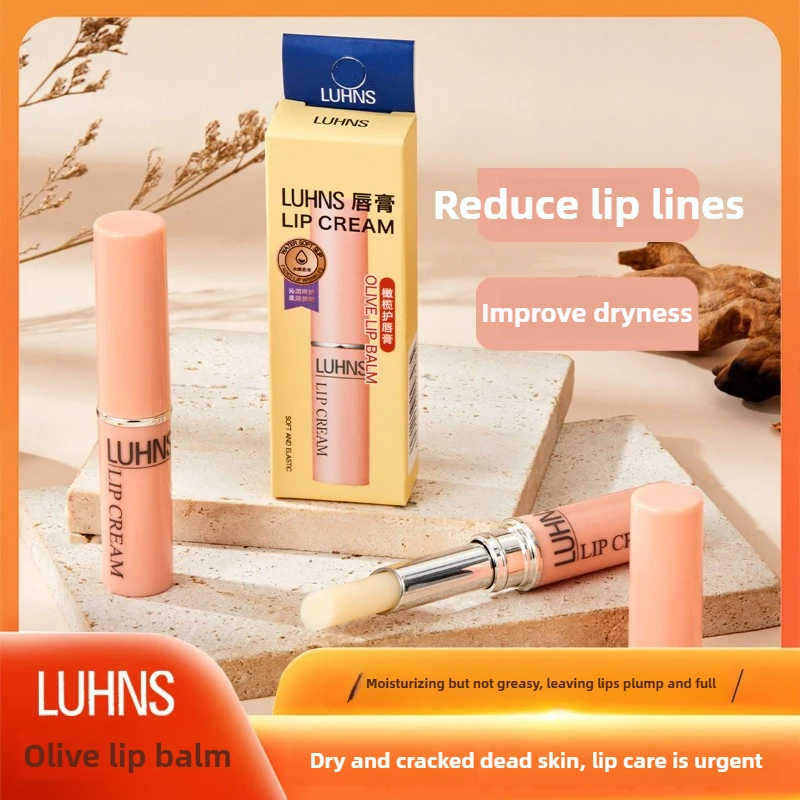 

Увлажняющий оливковый бальзам для губ для мужчин и женщин, легкий, против сухих трещин, питает, уменьшает морщины на губах