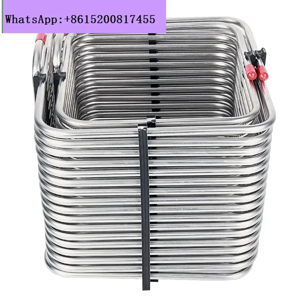 Stainless Steel Square Jockey Box Coil Two Way Beer Cooling Coil Tube Homebrew Beer Chiller Cooler Beverages Dispenser