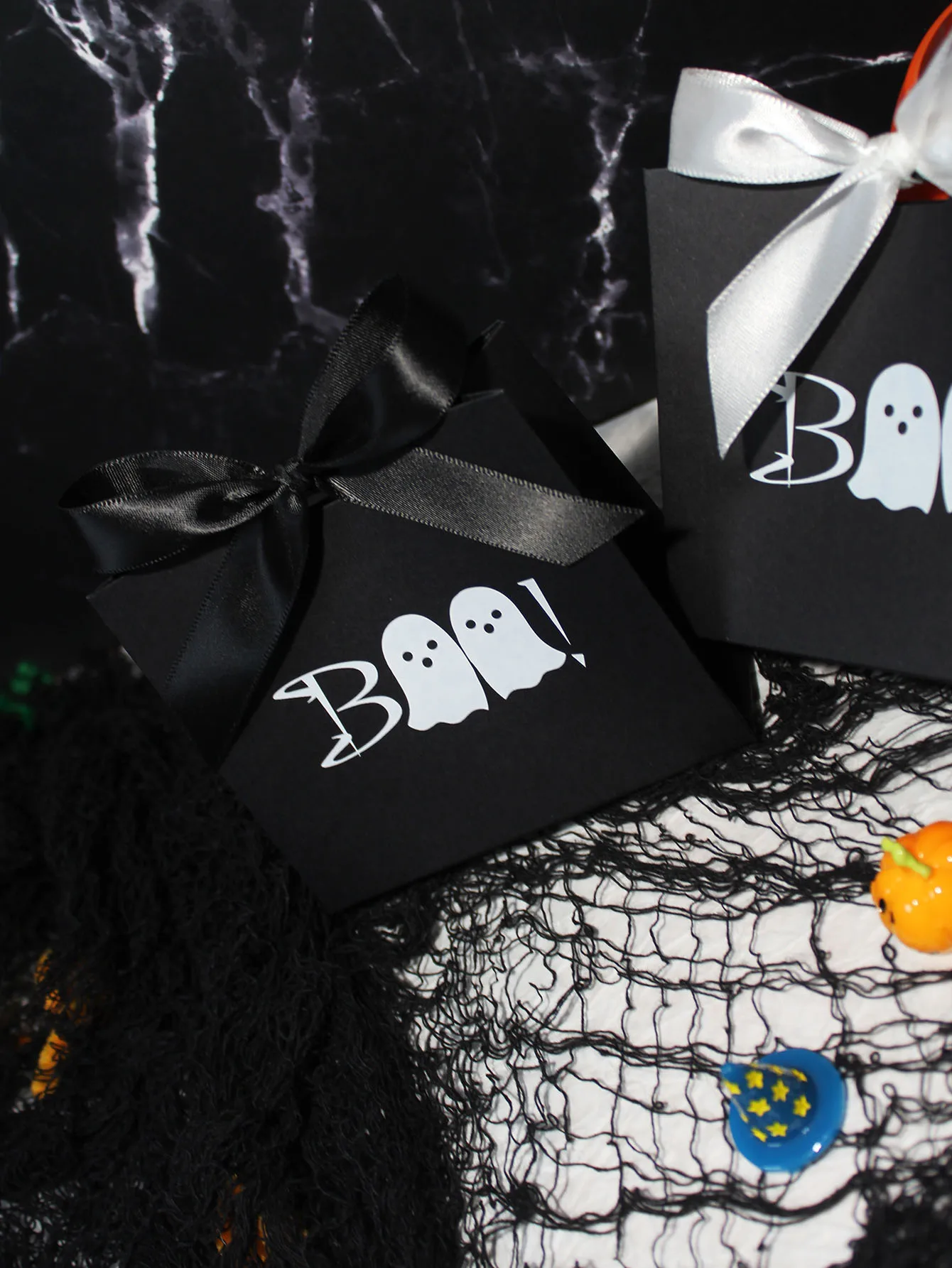 Spooky 'Boo!' Mini Gift Boxes Perfect for Halloween Candies Ideal for Trick or Treat and Halloween Party Favors