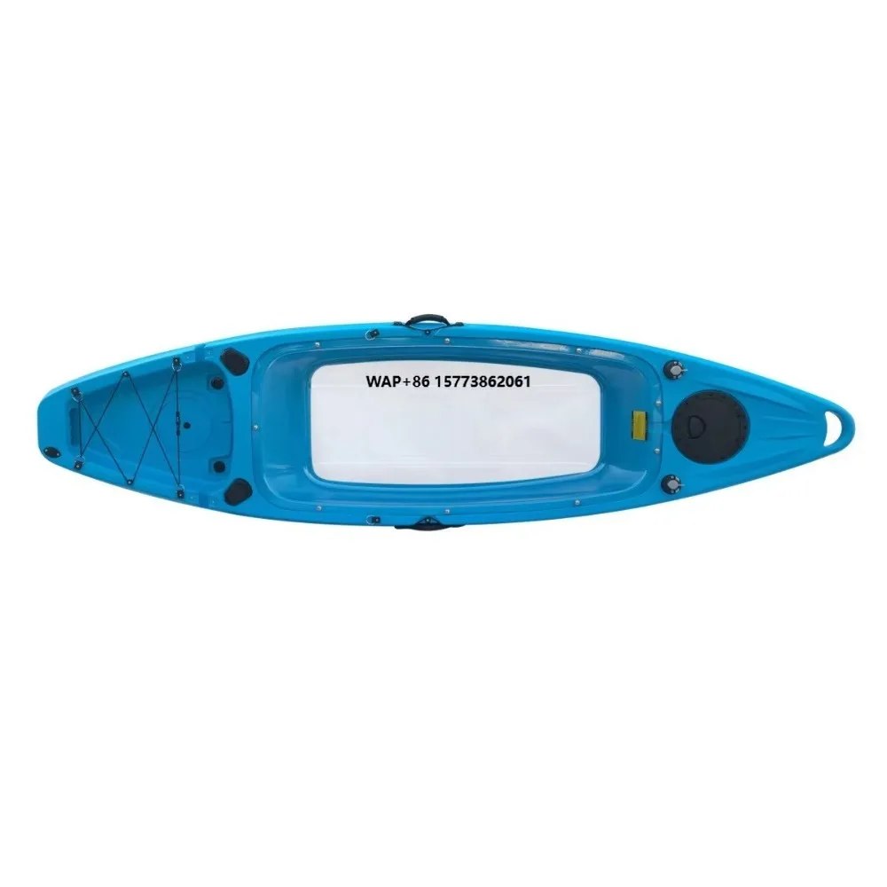 Outdoor Eco-Friendly PVC Rotational Molding Transparent Fishing Kayak for 1-2 People