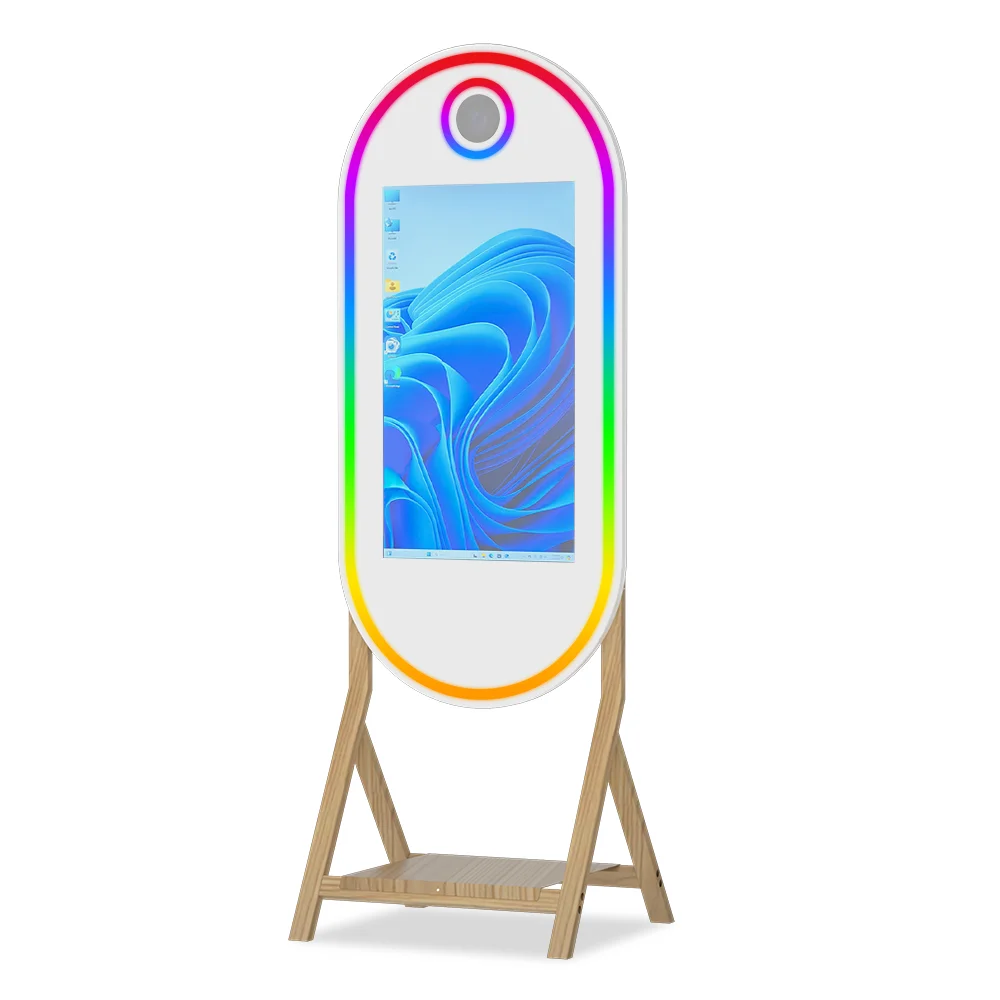 STOCK Mirror Photo Booth With DSLR Camera Selfie Wooden Stand Photo Booth Machine For Party Suppliers