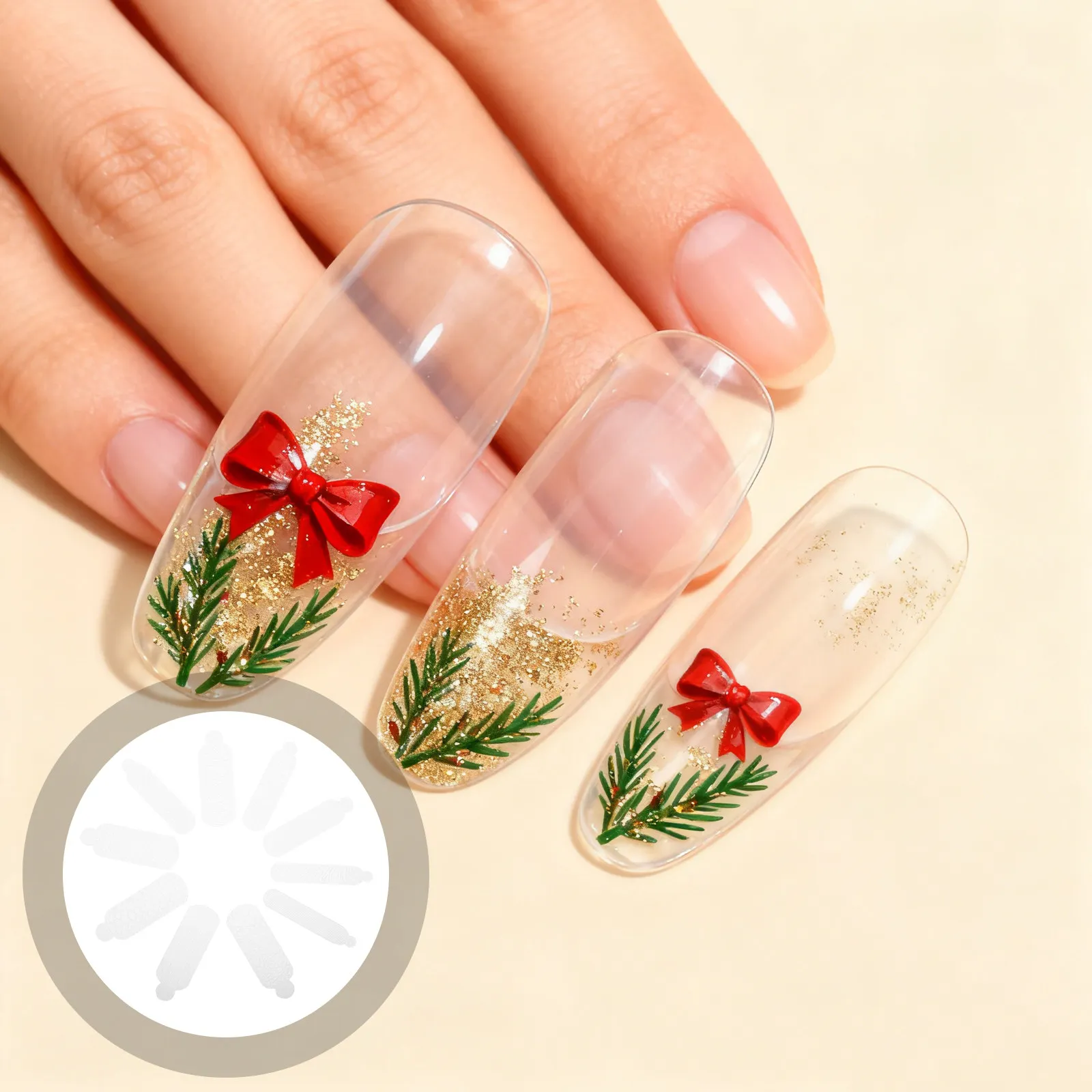 

120Pcs Christmas Silicone Nail Molds Flexible Snowflake Silicone Sheet Reusable 3D Nail Art Carving Stencil Templates Resin