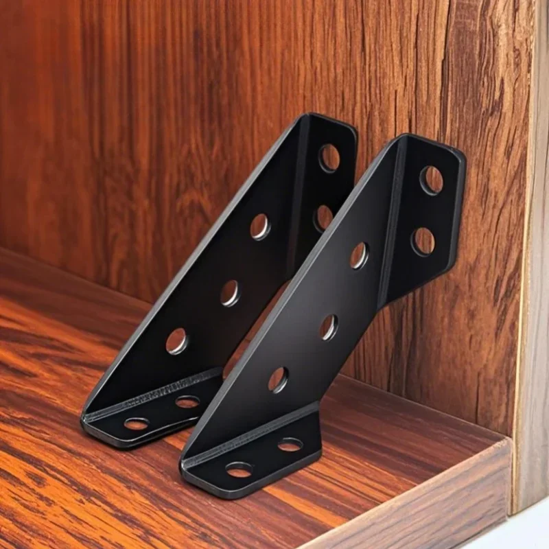 Black multifunctional corner bracket fastener furniture corner connector, fixed furniture, suitable for tables, chairs, cabinets