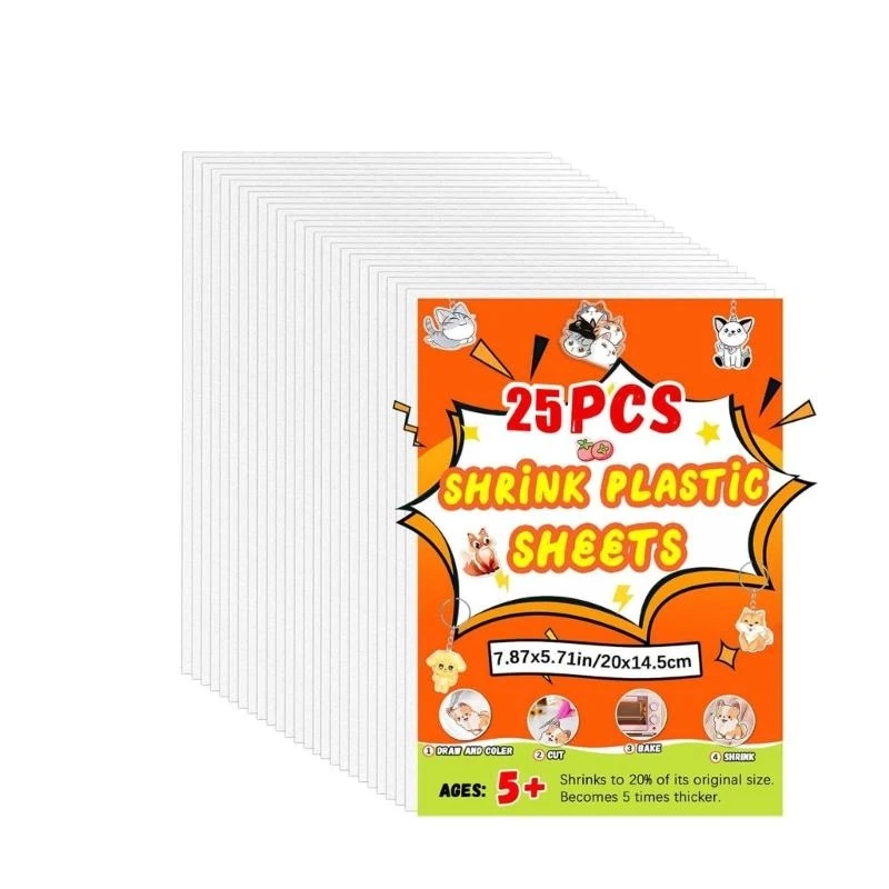 Artist Grade Shrink Plastic Panes Oven Safe Printable Substance For Artisanal Accessories Teaching Equipment