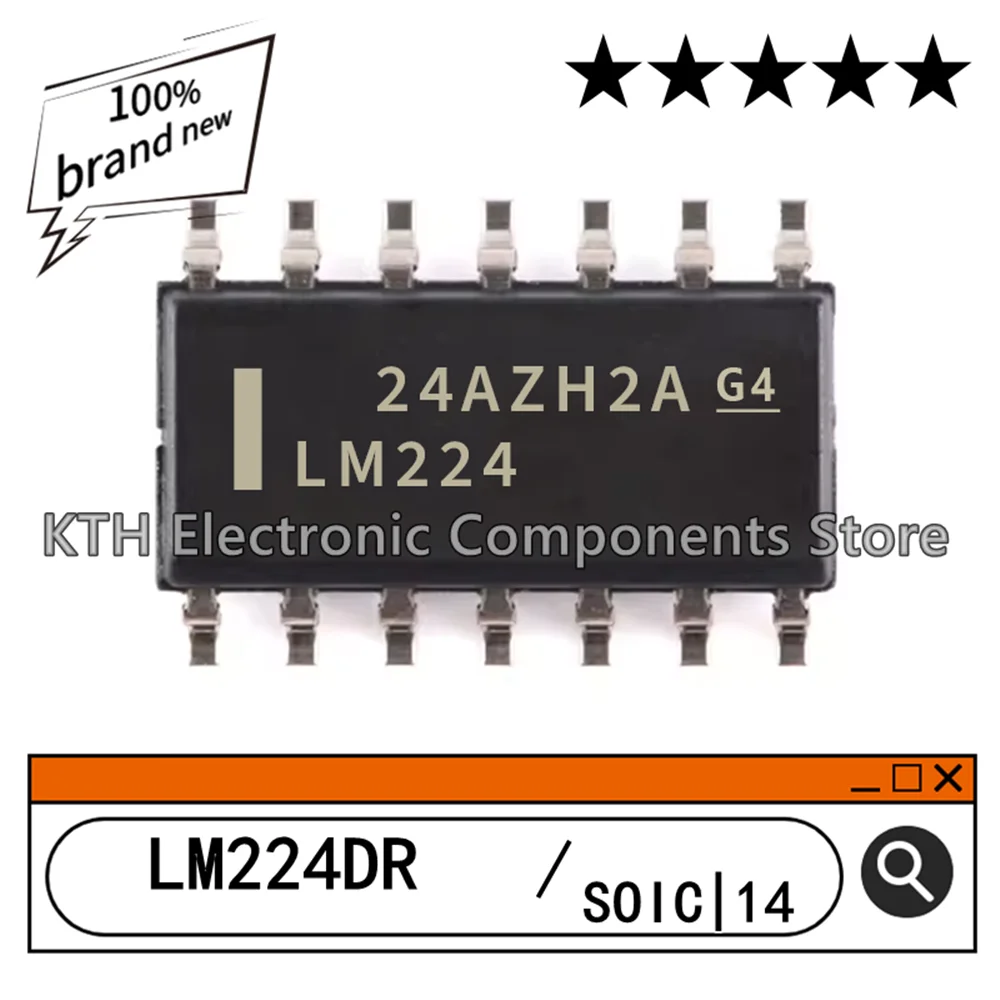 10Pcs/Lot Orginal New LM224DR LM224 LM224D SOIC-14 Operational amplifier chip Electronic components integrated circuit IC