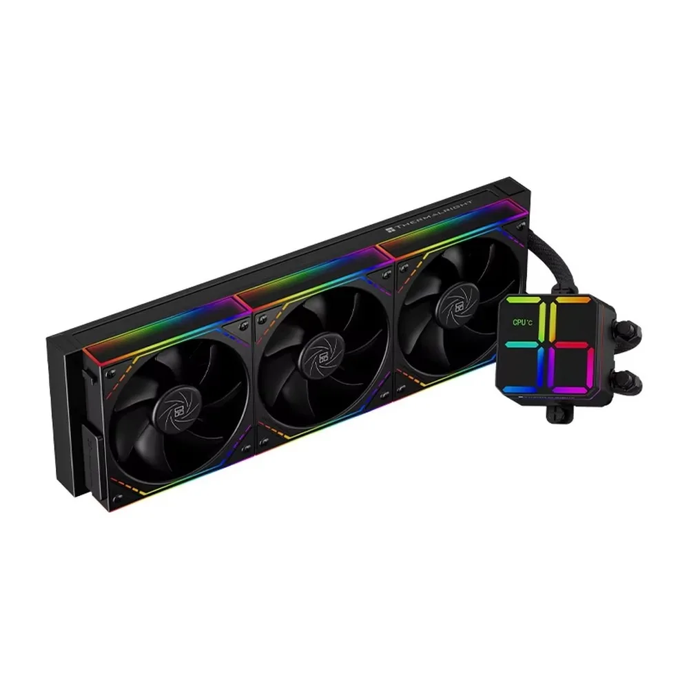 Thermalright Magic Qube 360 ARGB Black CPU Water Cooler with Digital Display Screen, Supports Intel 14th 15th Gen